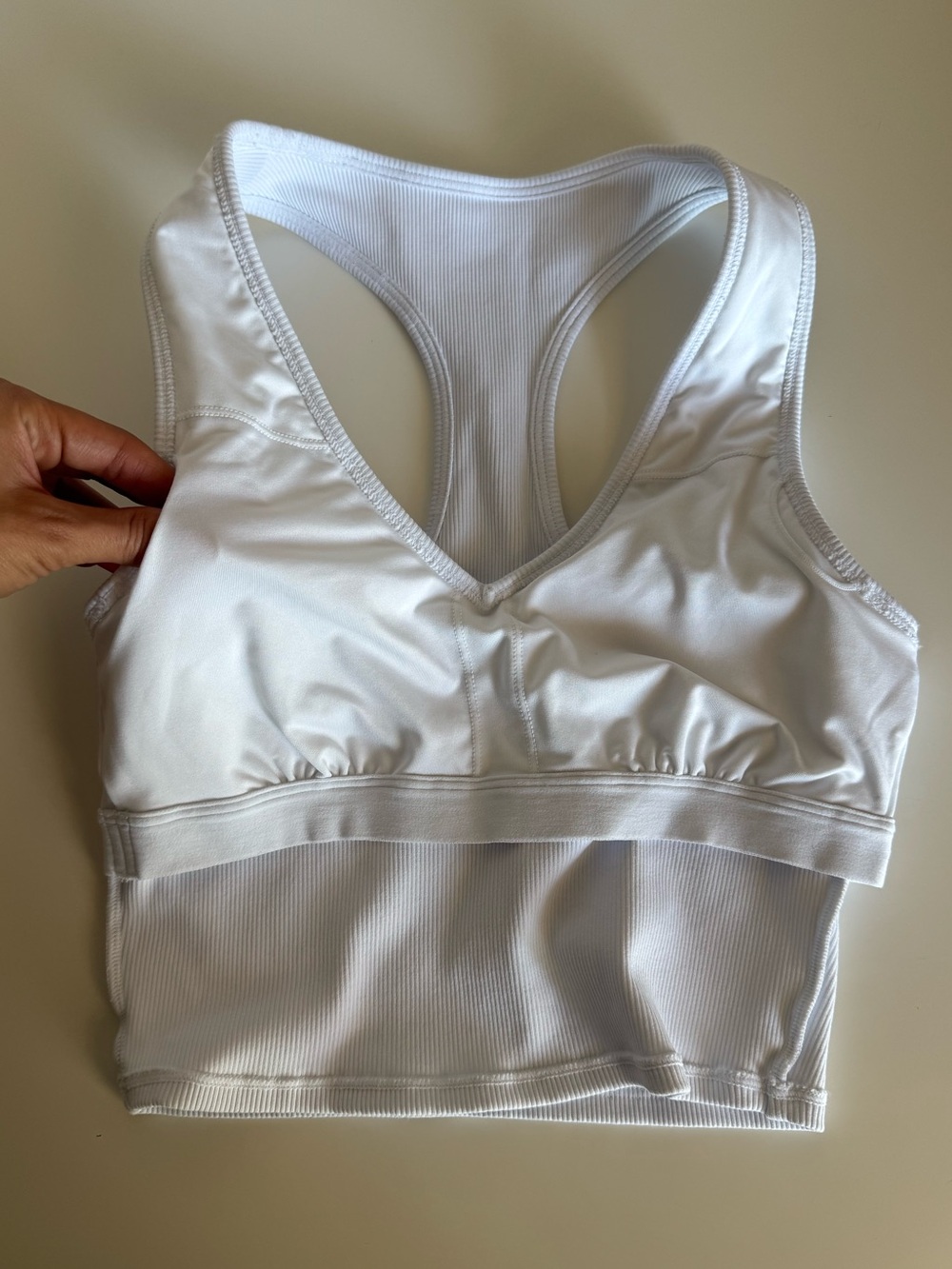 ALO Yoga Goddess Ribbed Cropped Racerback Tank - Picture 7 of 8